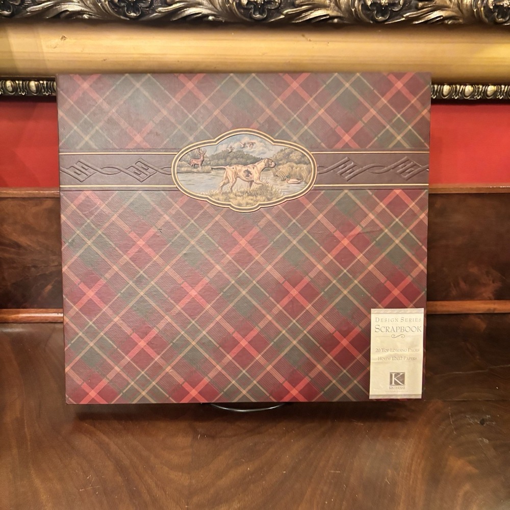 Hunting Scrapbook Album 12x12 K&Company Plaid Bird Dog Duck Deer 20 Pages New